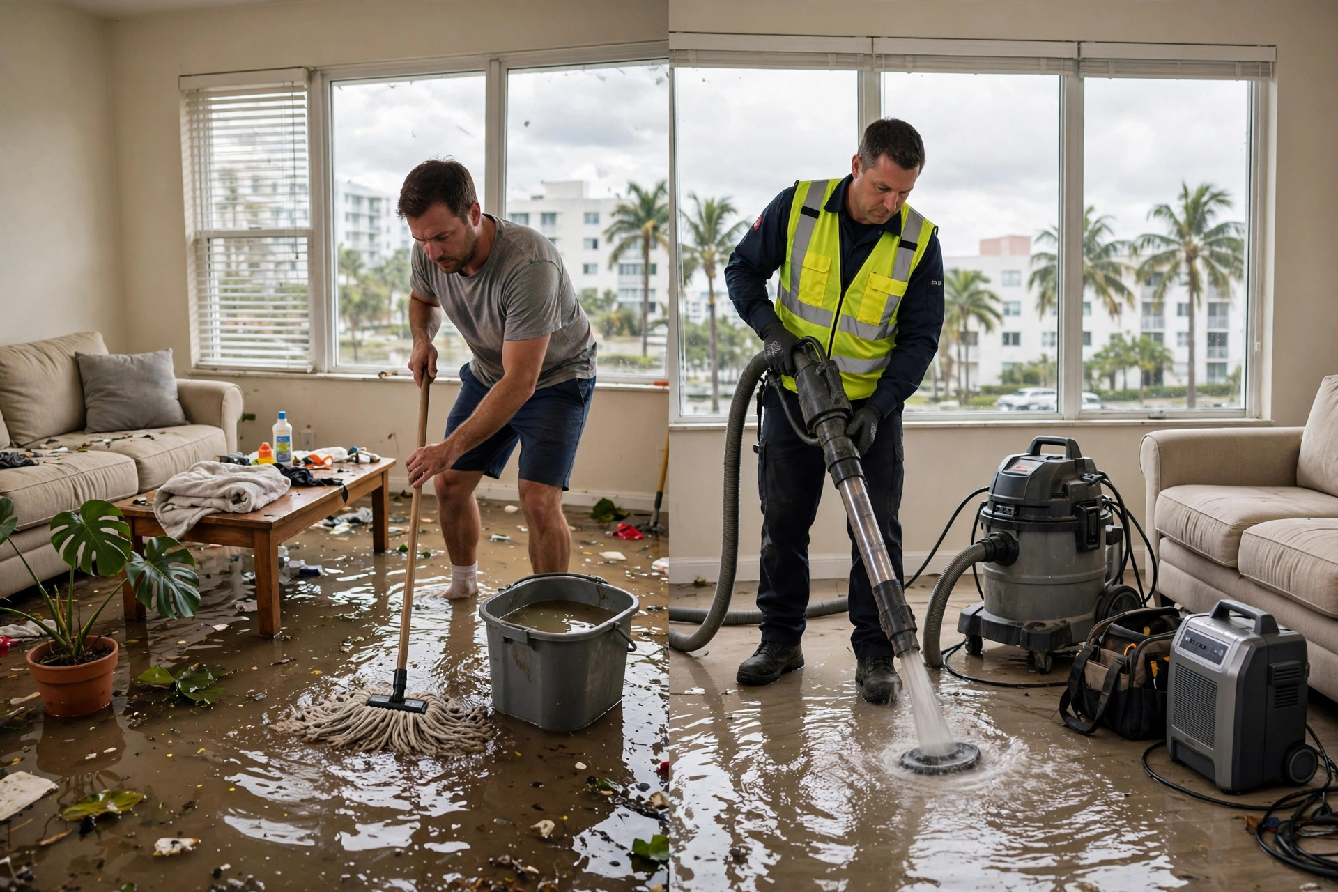 diy vs pro flood repair miami homeowner advice