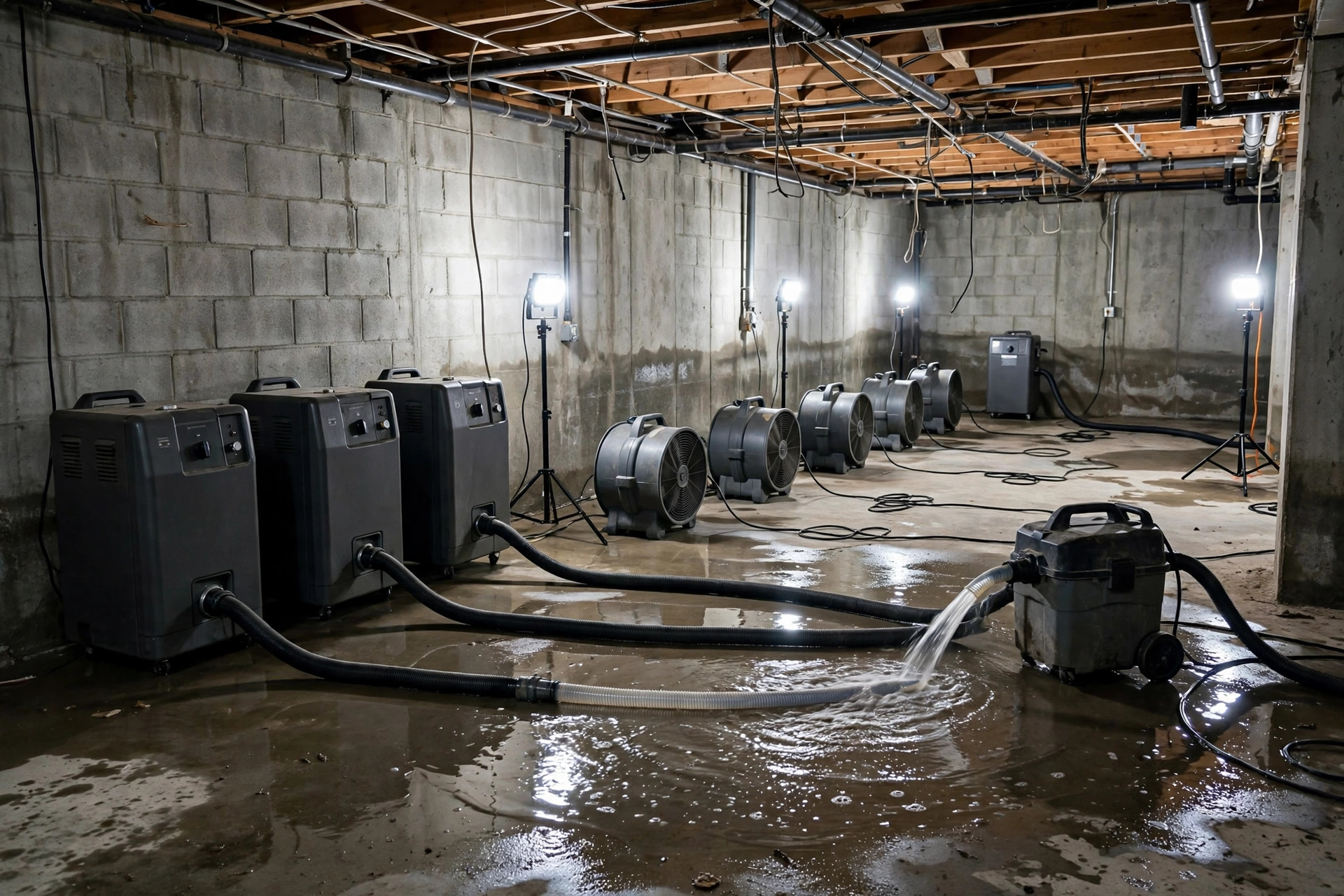 Structural Drying for Flooded Basements in Miami, FL